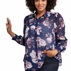 Modcloth Be Buzzworthy Button-Up Top M